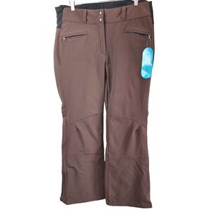 Polar Edge Womens XL Brown Ski Snowboard NWT Pants Waterproof Breathable Zippers